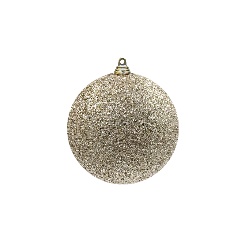 Bauble Glitter Champagne 250mm - Christmas Decorations Brisbane