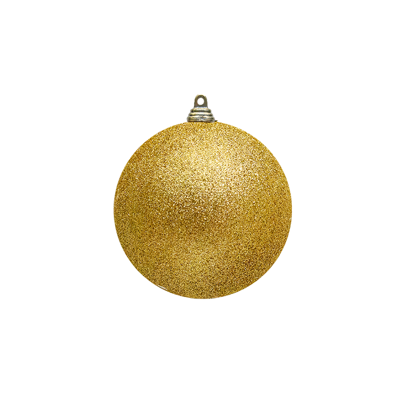 Bauble Glitter Gold 100mm - Christmas Decorations Brisbane