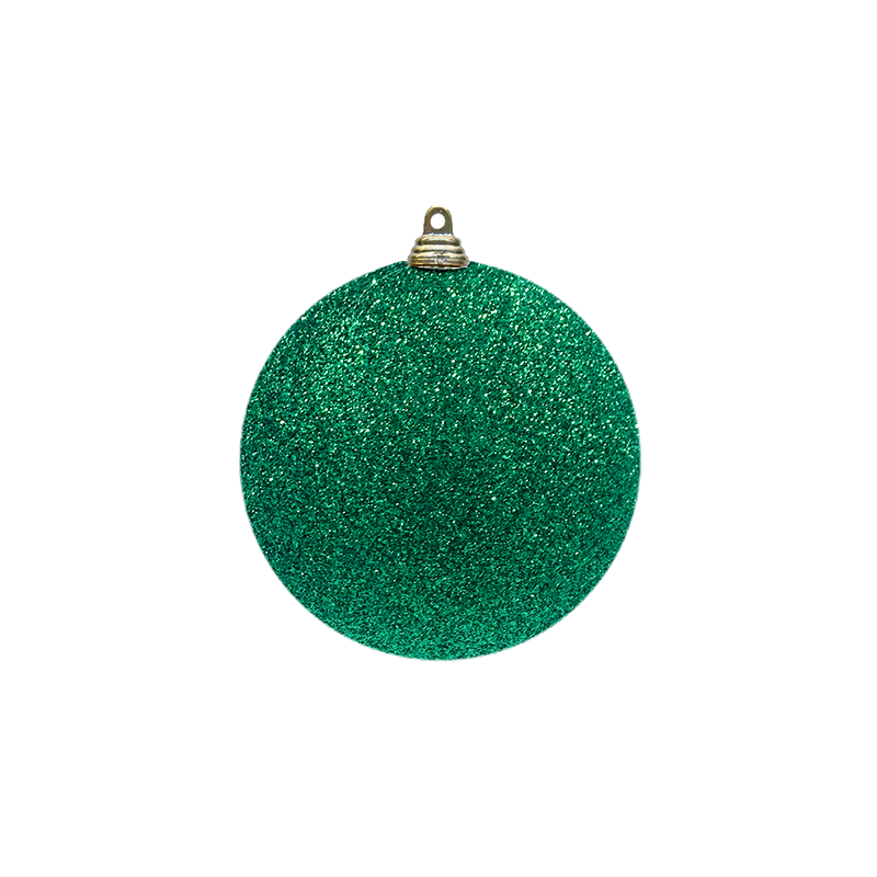 Bauble Glitter Green 100mm - Christmas Decorations Brisbane