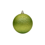 Bauble Glitter Lime Green 100mm - Christmas Decorations Brisbane
