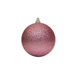 Bauble Glitter Light Pink 100mm - Christmas Decorations Brisbane