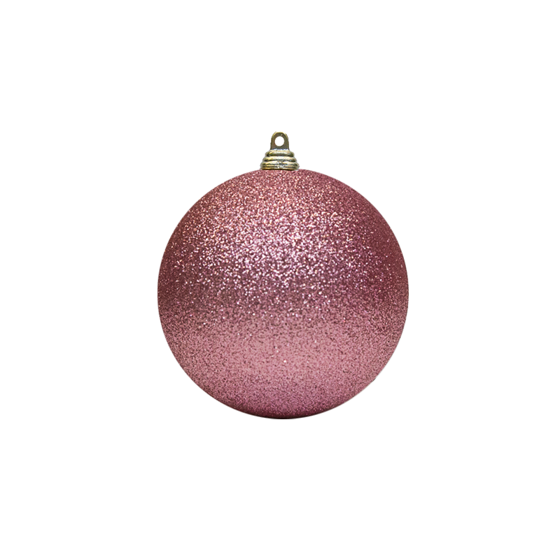 Bauble Glitter Light Pink 100mm - Christmas Decorations Brisbane