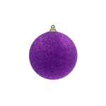 Bauble Glitter Purple 100mm - Christmas Decorations Brisbane