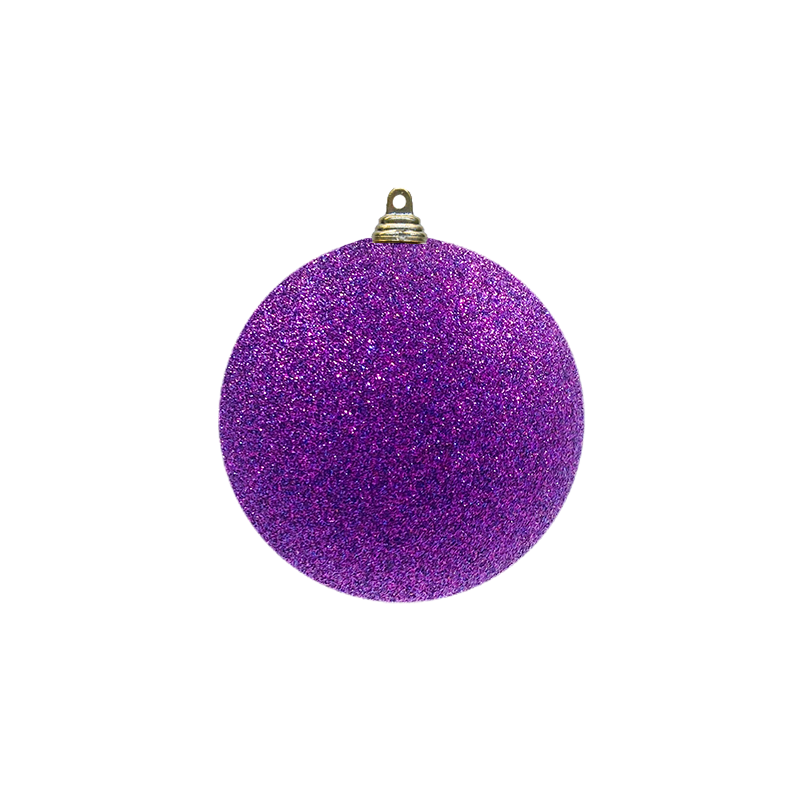 Bauble Glitter Purple 100mm - Christmas Decorations Brisbane