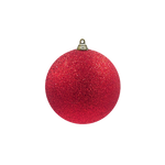 Bauble Glitter Red 100mm - Christmas Decorations Brisbane