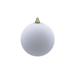 Bauble Glitter White 100mm - Christmas Decorations Brisbane