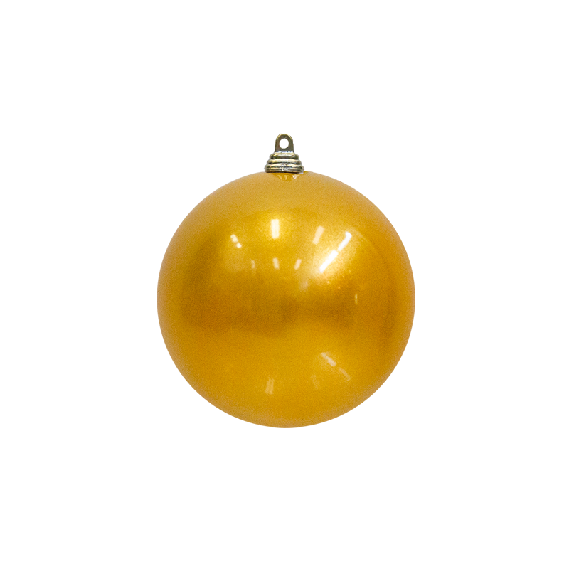 Bauble Outdoor UV Stable Gold 100mm - Christmas Decorations Brisbane