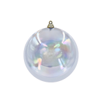 Bauble Iridescent Clear 140mm [ACR] - Christmas Decorations Brisbane