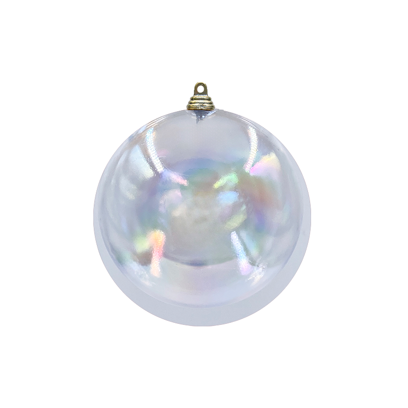 Bauble Iridescent Clear 140mm [ACR] - Christmas Decorations Brisbane