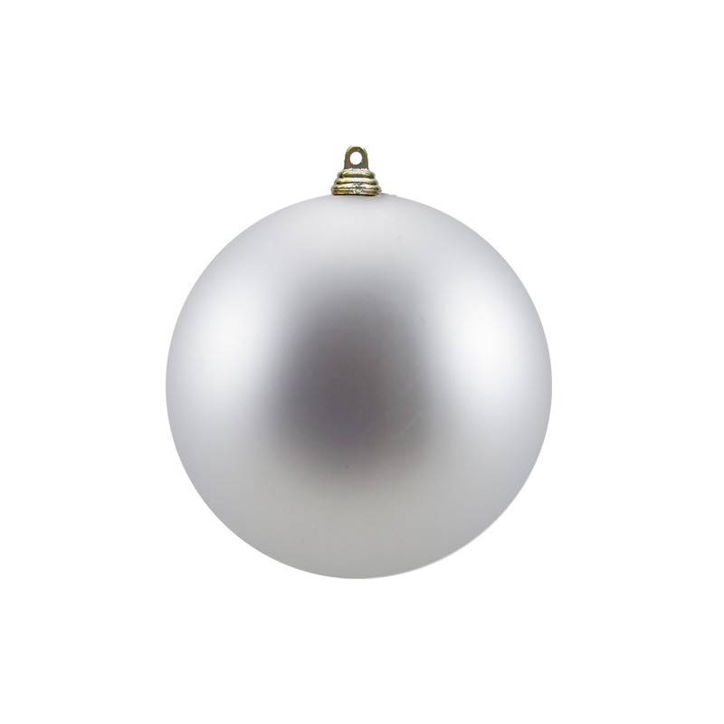 Bauble Matte Silver 140mm - Christmas Decorations Brisbane