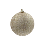Bauble Glitter Champagne 140mm - Christmas Decorations Brisbane