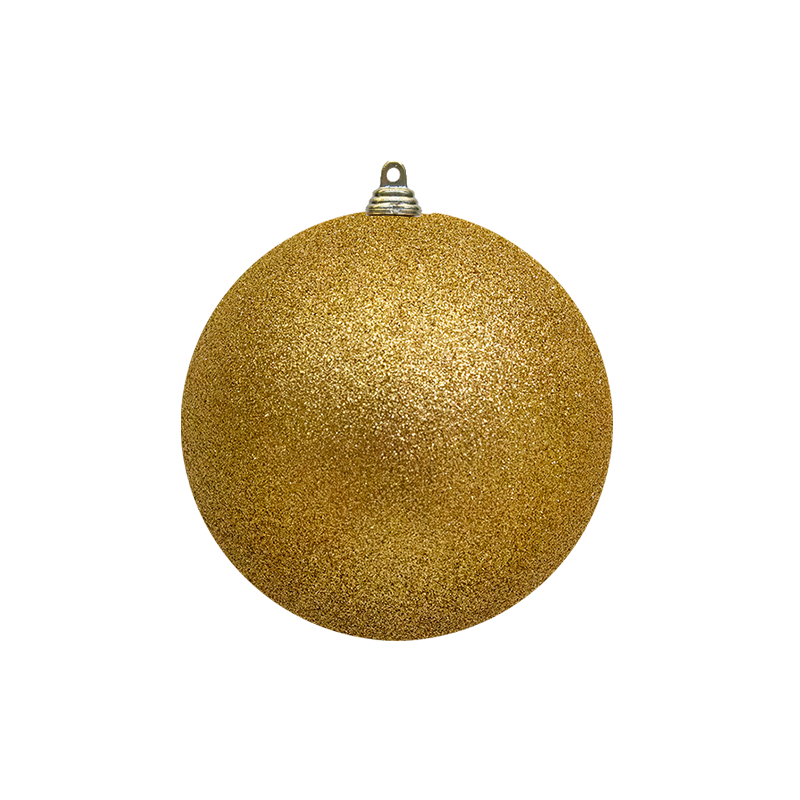 Bauble Glitter Gold 140mm - Christmas Decorations Brisbane