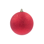 Bauble Glitter Red 140mm - Christmas Decorations Brisbane