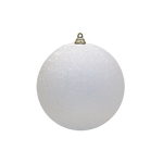 Bauble Glitter White 140mm - Christmas Decorations Brisbane