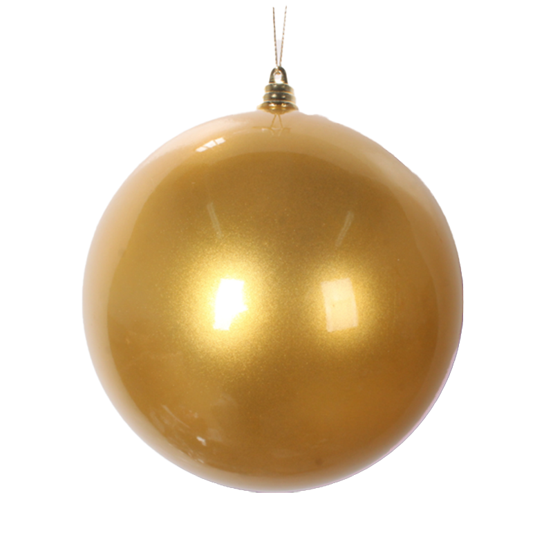 Bauble UV Stable Gold 140mm - Christmas Decorations Brisbane