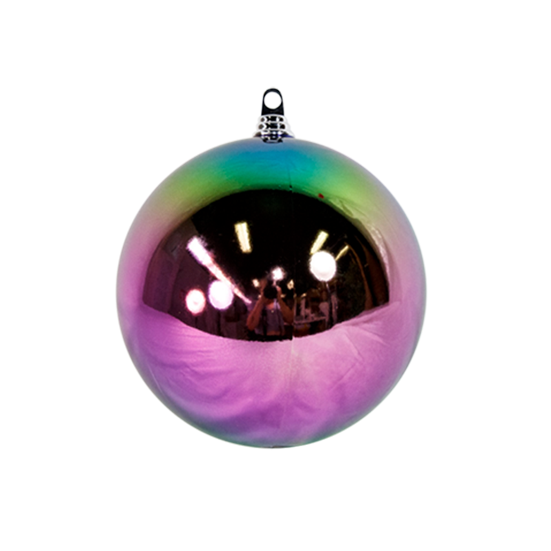 Bauble Gloss Iridescent Black 150mm