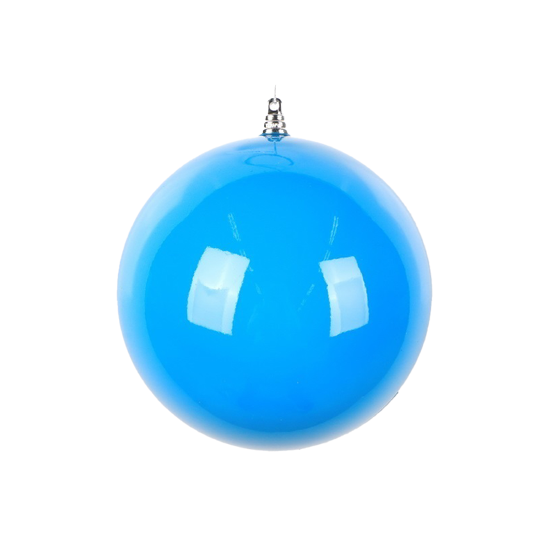 Bauble High Gloss Blue 150mm - Christmas Decorations Brisbane