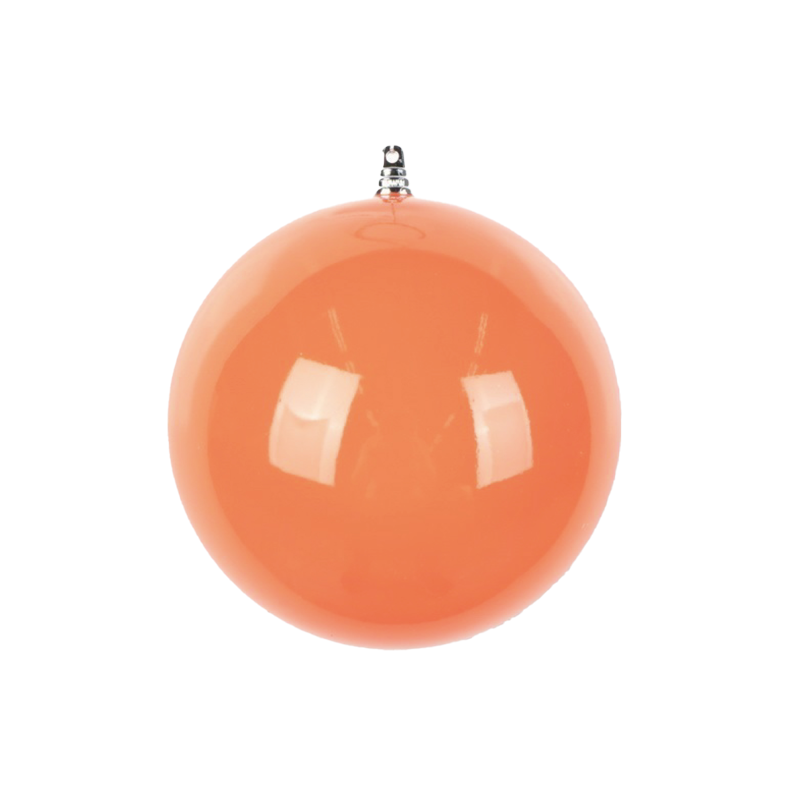 Bauble High Gloss Orange 150mm - Christmas Decorations Brisbane