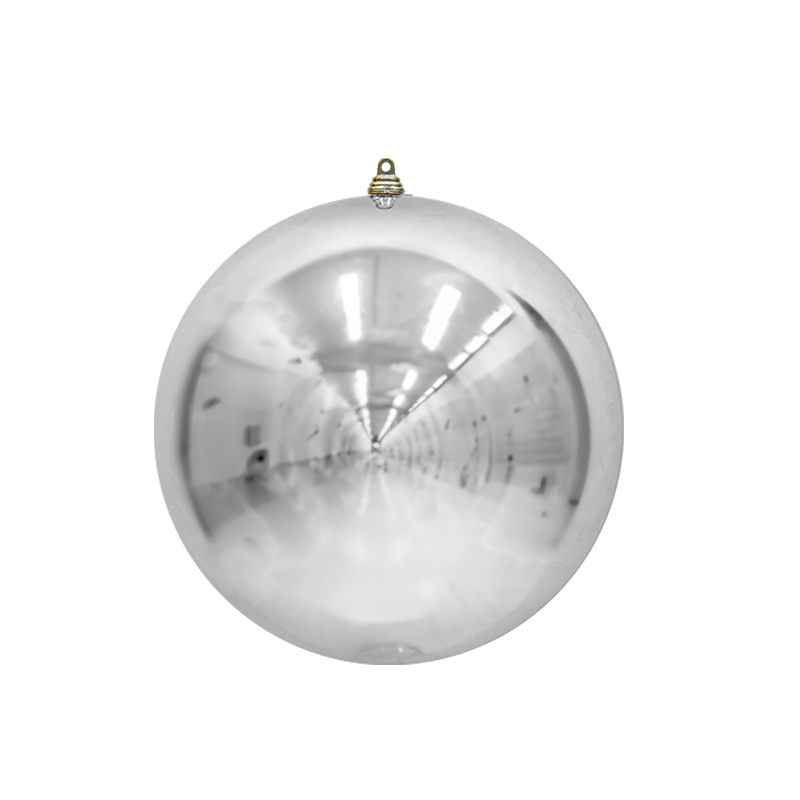 Bauble Shiny Silver 200mm - Christmas Decorations Brisbane