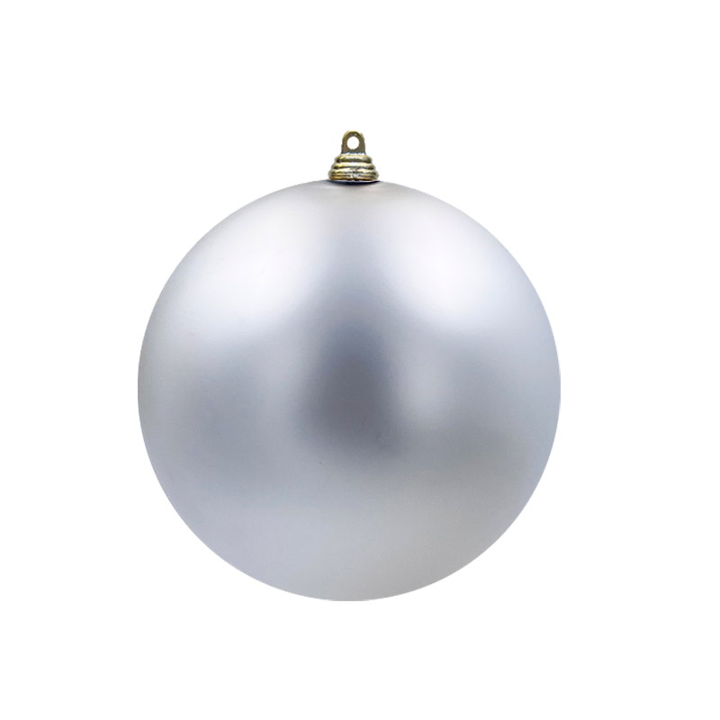 Bauble Matte Silver 200mm - Christmas Decorations Brisbane