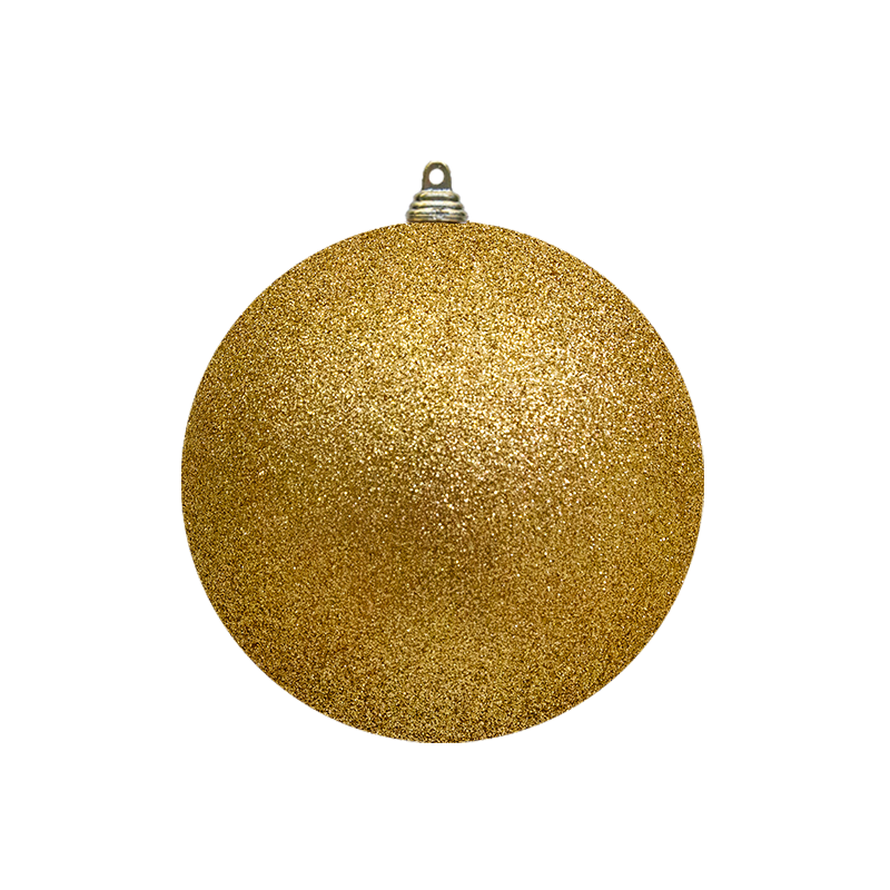 Bauble Glitter Gold 200mm - Christmas Decorations Brisbane