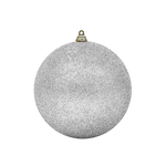 Bauble Glitter Silver 200mm - Christmas Decorations Brisbane