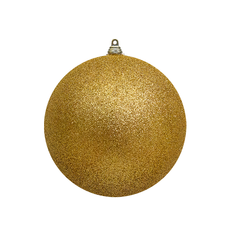 Bauble Glitter Gold 250mm - Christmas Decorations Brisbane