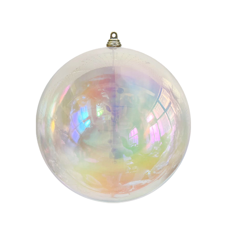 Bauble Iridescent Clear 300mm [ACR] - Christmas Decorations Brisbane