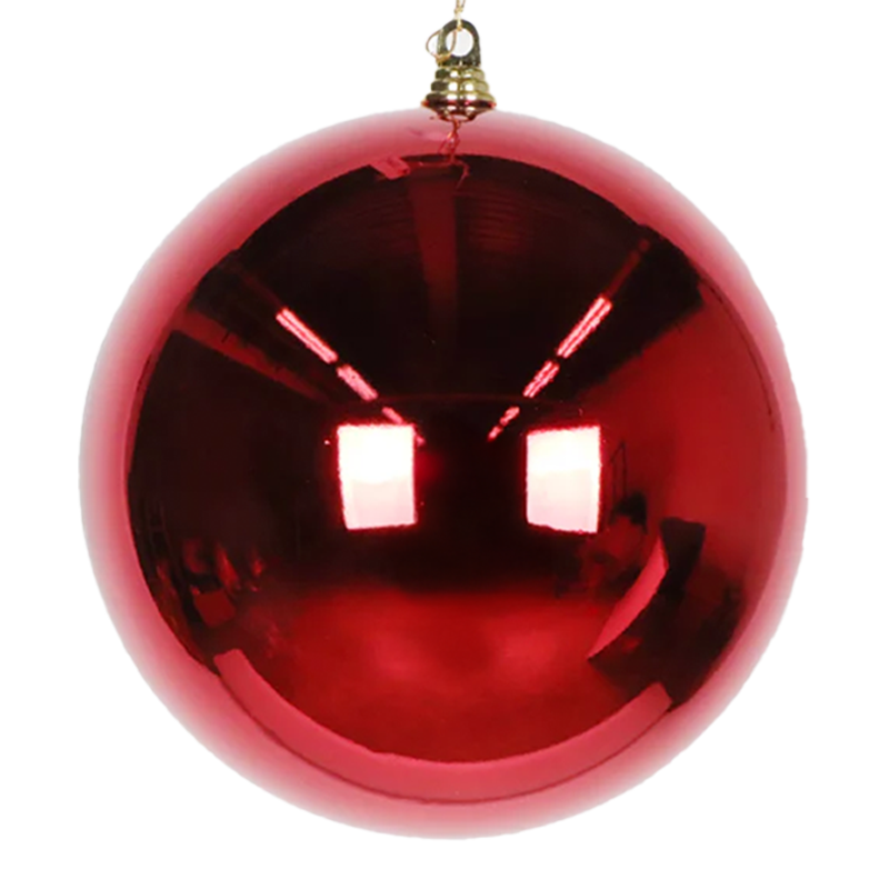 Bauble Shiny Red 400mm - Christmas Decorations Brisbane