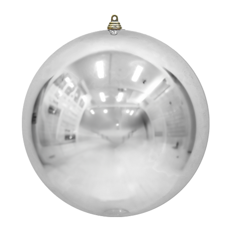 Bauble Shiny Silver 400mm - Christmas Decorations Brisbane