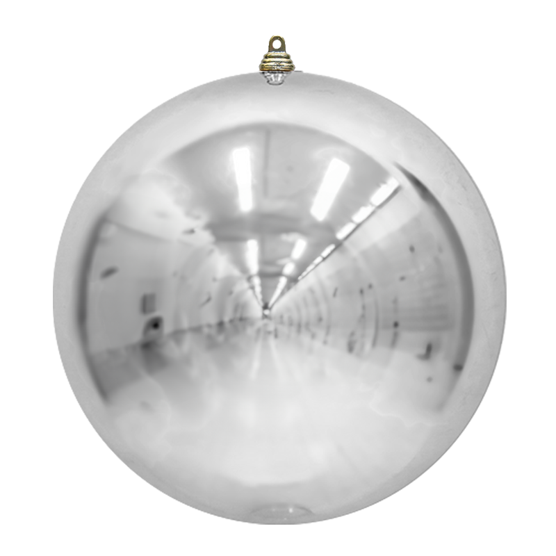 Bauble Shiny Silver 500mm - Christmas Decorations Brisbane