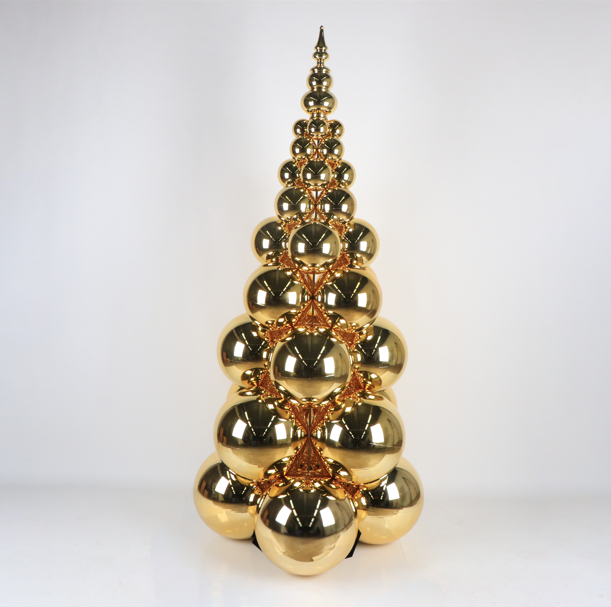 Bauble Tower Shiny Gold 2m - Christmas Decorations Brisbane