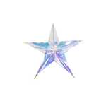 Star 5 Point Iridescent Clear 61cm [ACR] - Christmas Decorations Brisbane