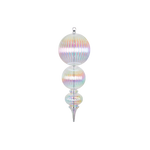 Finial Transparent Iridescent  60cm [ACR] - Christmas Decorations Brisbane