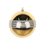 Bauble Shiny Gold with Gold Glitter 150mm - Christmas Decorations Brisbane