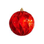 Bauble Crystal Shiny Red with Glitter Red 120mm - Christmas Decorations Brisbane