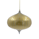 Bauble Onion Gloss Champagne 160mm - Christmas Decorations Brisbane