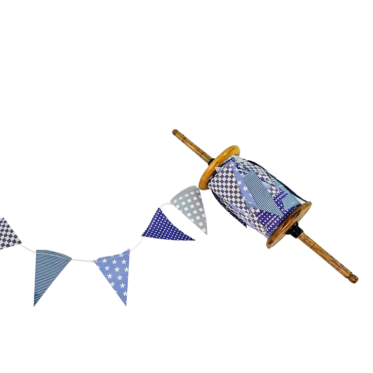 Wood Reel Bunting Blues 25m - Christmas Decorations Brisbane
