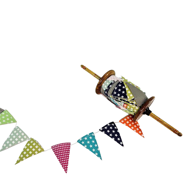 Wood Reel Bunting Electric Brights 25m - Christmas Decorations Brisbane