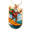 Santa Surf Wooden Ornament