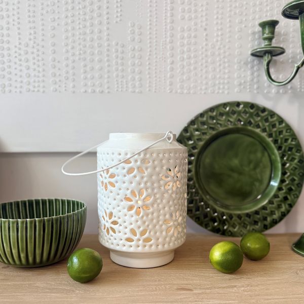 Lantern White 18cm
