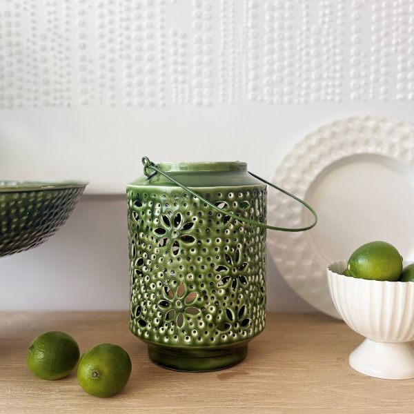 Lantern Green 18cm