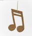 Music Note Hanging Beaded Gold 16cm