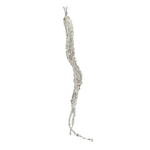 Beaded Icicle Silver Hanging 55cm - Christmas Decorations Brisbane