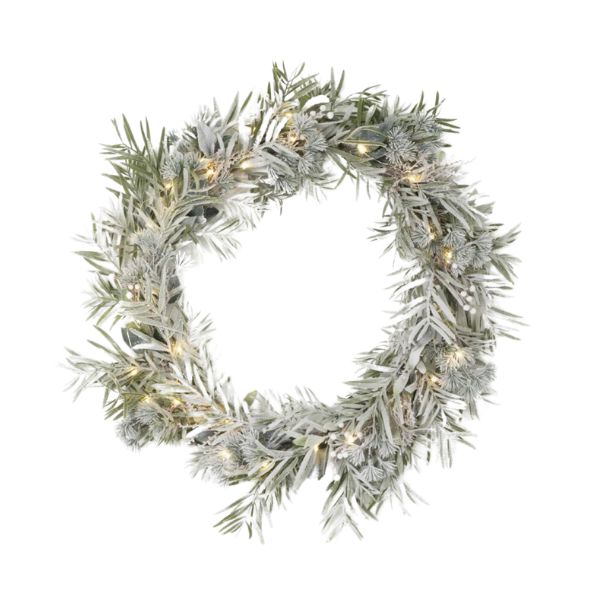 Native Wreath with Berries Frosty 60cm