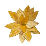 Poinsettia Gold 45cm - Christmas Decorations Brisbane