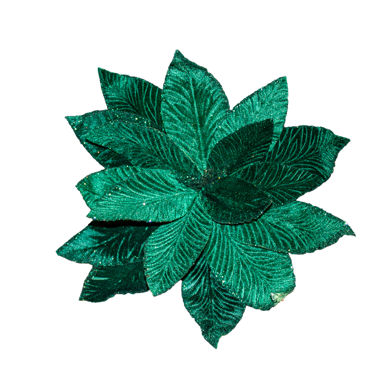 Poinsettia Green 45cm - Christmas Decorations Brisbane