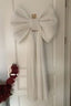 Bow Long Tail Velvet Ivory 50cm