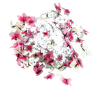 Butterfly Ball Metal Wired Pink and White 40cm - Christmas Decorations Brisbane