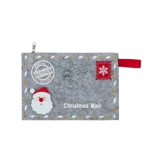 Grey christmas mail envelope